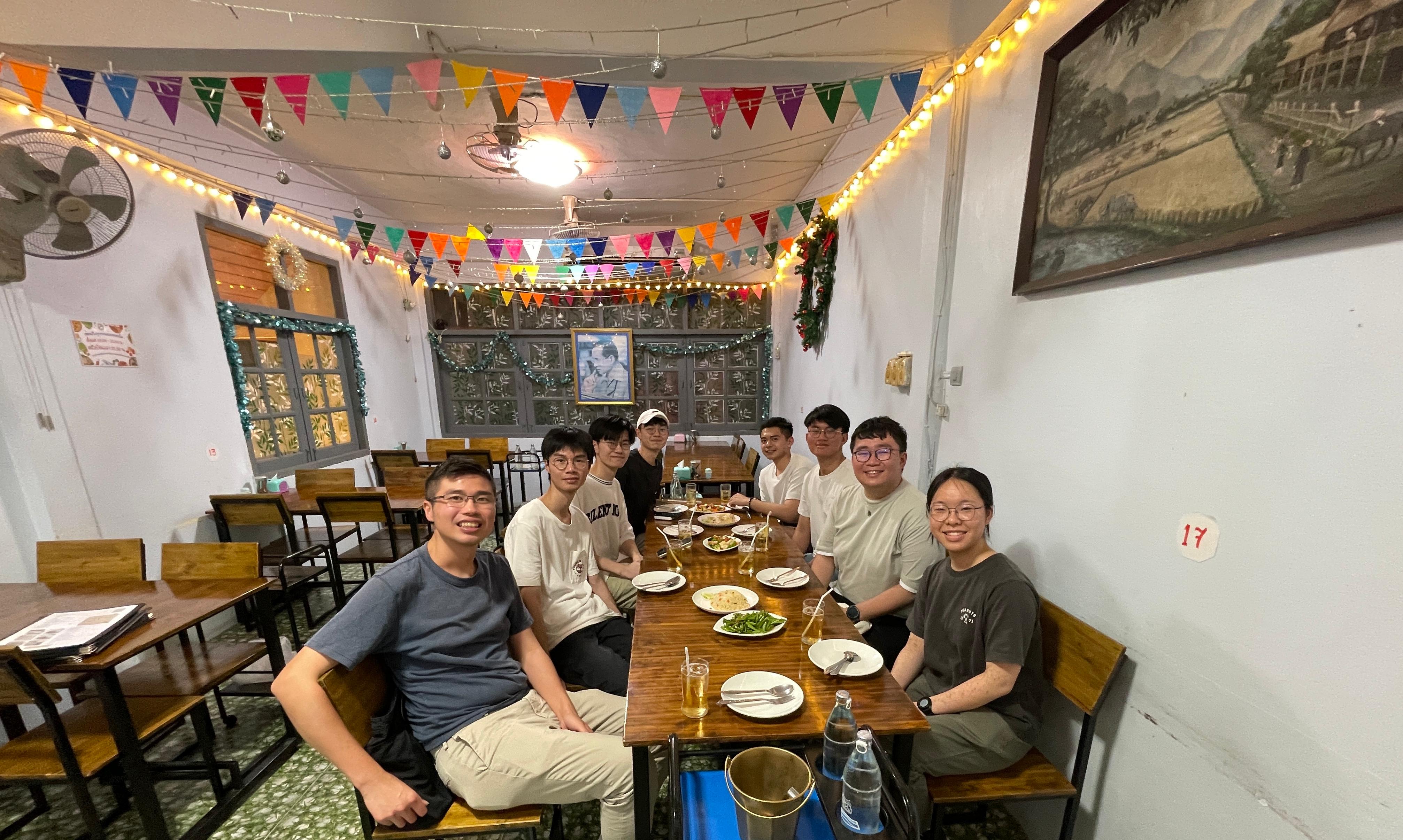 Some Hong Kong players having dinner on the day before the Challenge